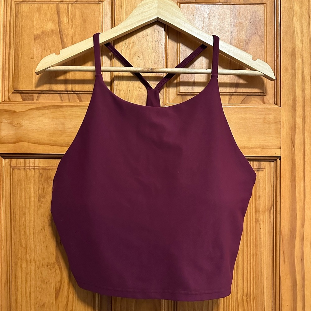 Old Navy Purple High Neck Strappy Bra